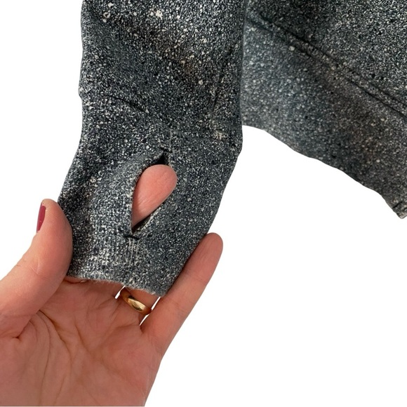 Lululemon Scuba Hoodie Jacket Full Zip Womens 4 Small Gray Black Speckle Pockets - Picture 6 of 12